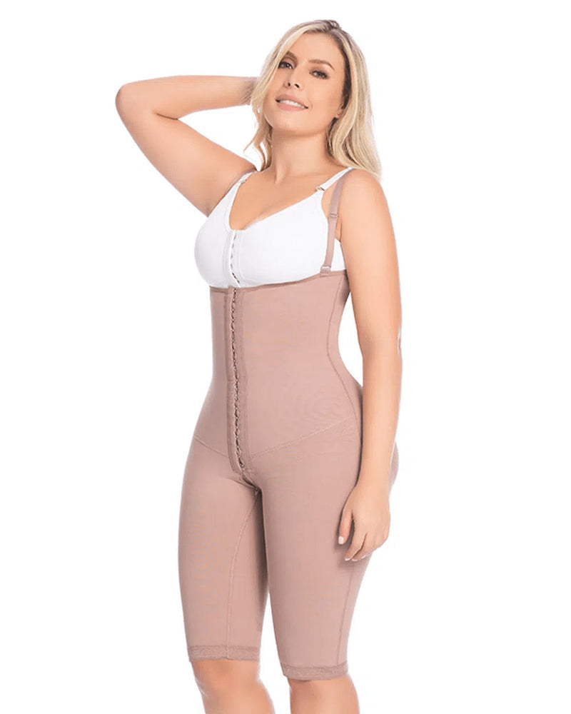 OPEN BUST TUMMY CONTROL FAJAS ADJUSTABLE HOOK AND EYE FRONT CLOSURE WOMEN SHAPEWEAR