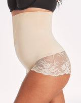 High Waist Shaping Brief With Lace