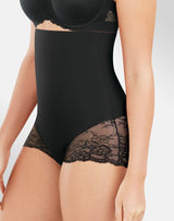 High Waist Shaping Brief With Lace