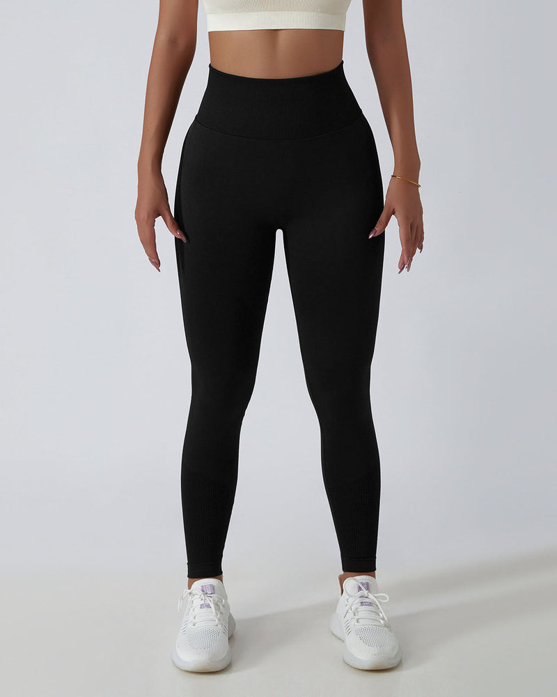 Seamless Knit Tight High Waist Breathable Sports Yoga Pants