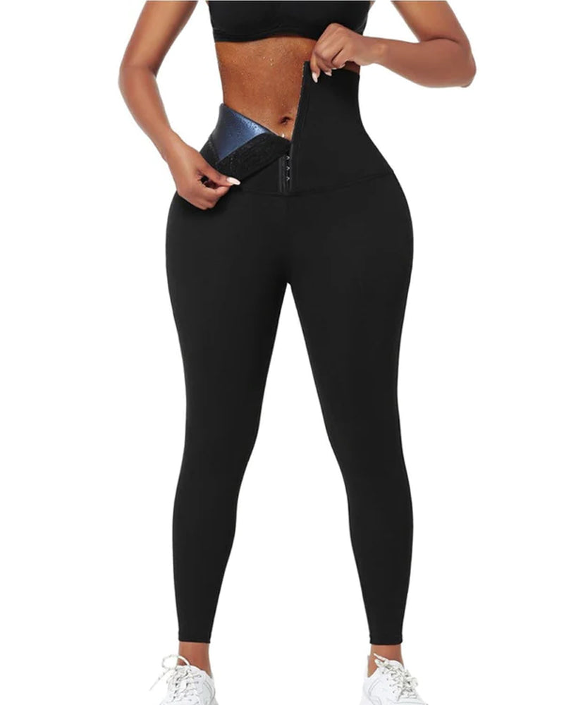 LEGGINGS WITH BLUE NEOPRENE TUMMY CONTROL Ref 6002