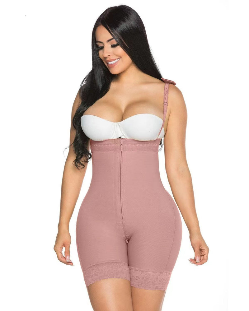 Fajas Compression Shapewear Open Bust Tummy Control with Zipper