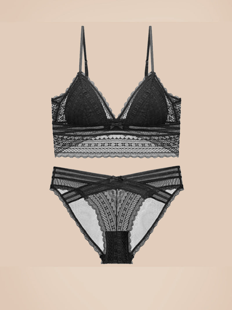 Sexy Lace Bra Ladies No Wire Bra Set