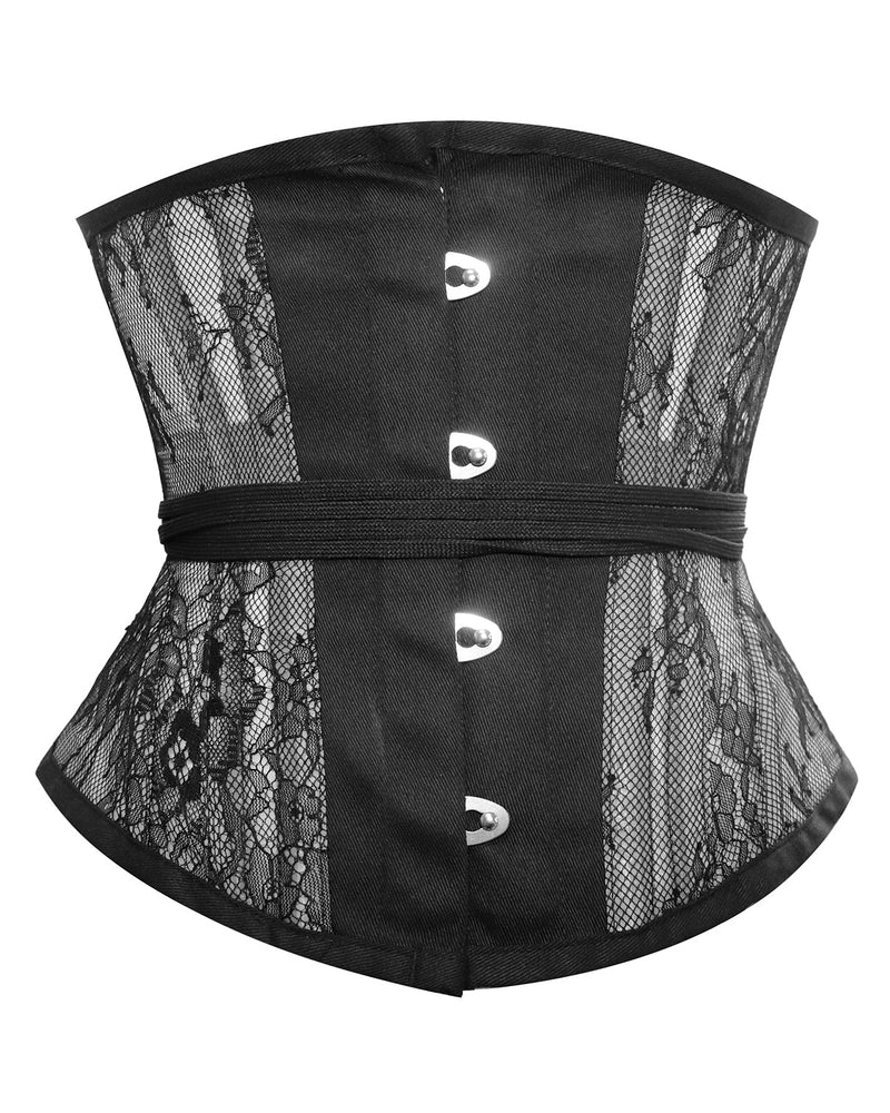 Women's Lace Up Boned Sexy Plus Size Overbust Corset Bustier Top