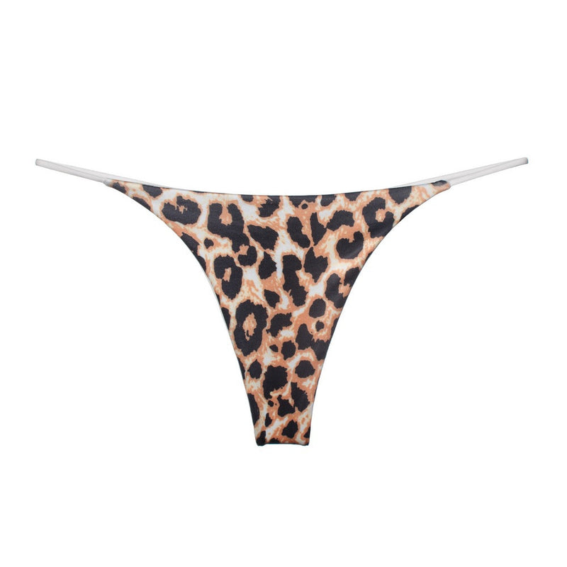 Female Leopard Print T-back Thong