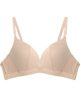 French Simple Deep V Seamless Bra