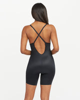 Suit Your Fancy Plunge Low-Back Mid-Thigh Bodysuit