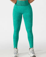 Acid Wash High Waist Sports Leggings