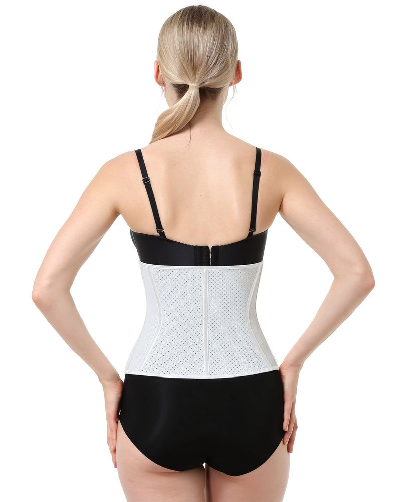 Long and Air Breathable White Bondage Girdle