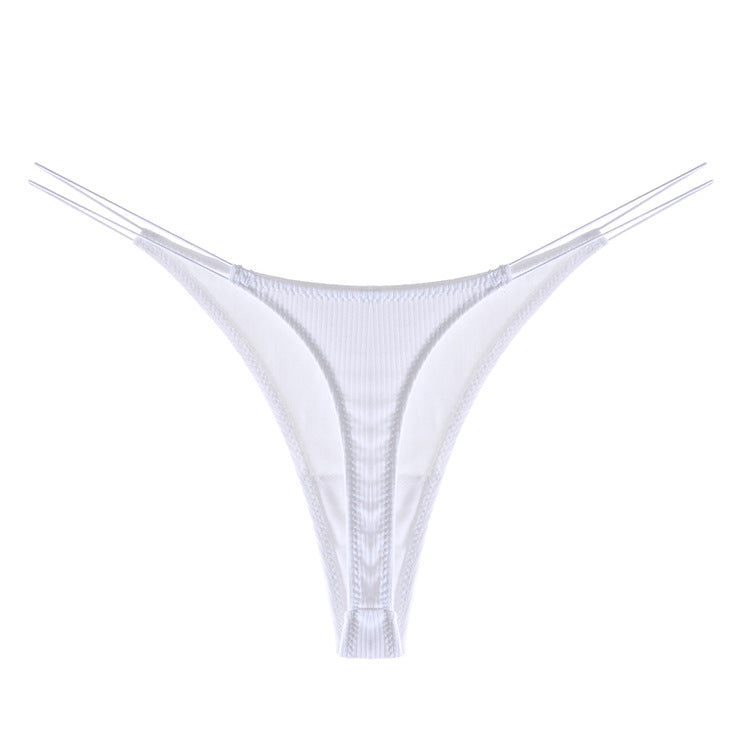 Female Breathable Double Strapes One-piece Thong