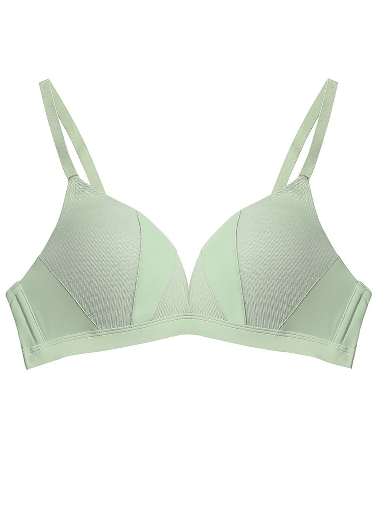 French Simple Deep V Seamless Bra