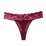 Female Mesh Solid Color Lace Underwears