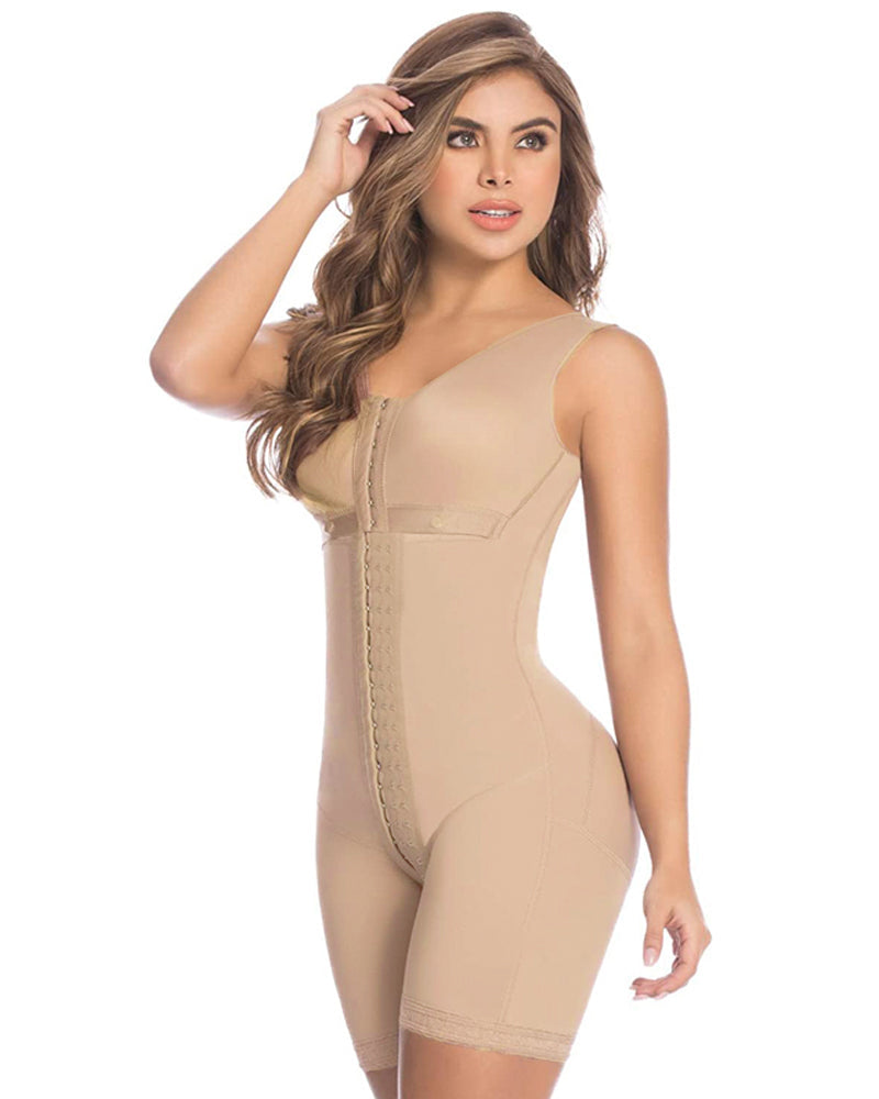 Women's Tummy Control Shapewear High Compression Faja Bodysuit Postpartum