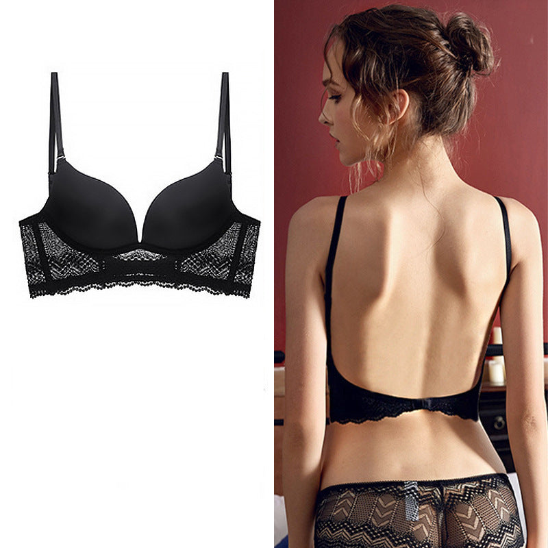 French backless sexy bra set