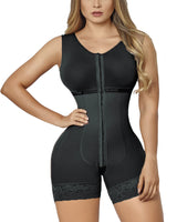 Full Abdomen Control Bodysuit With Hook-eye Open Crotch Body Shaper Postpartum Recovery Fajas