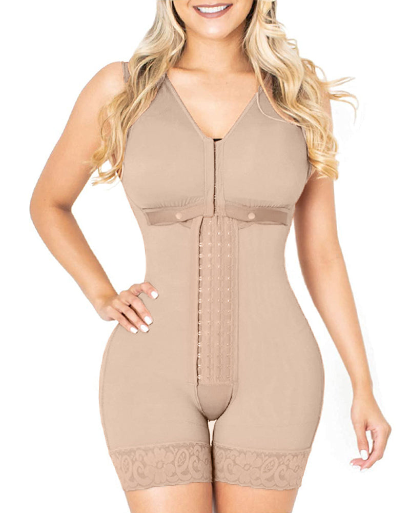 Shapewear For Women Hook And Eye Closure Adjustable Breast Support Tummy Control Bodysuit Bodyshaper