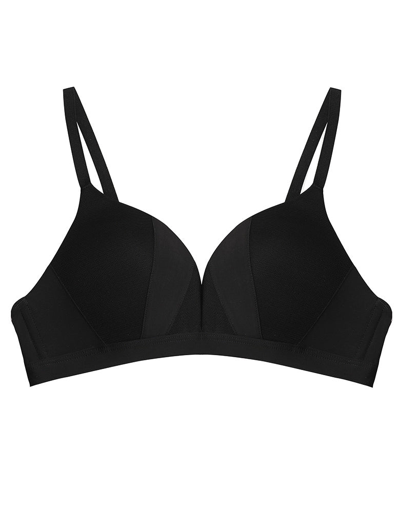 French Simple Deep V Seamless Bra