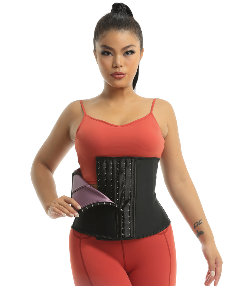 Corset Latex Buckle Waist Corset Belt LATEX Rubber Straps Corset