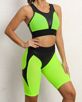 Elastic quick-drying beautiful back fitness clothes tight sports vest set