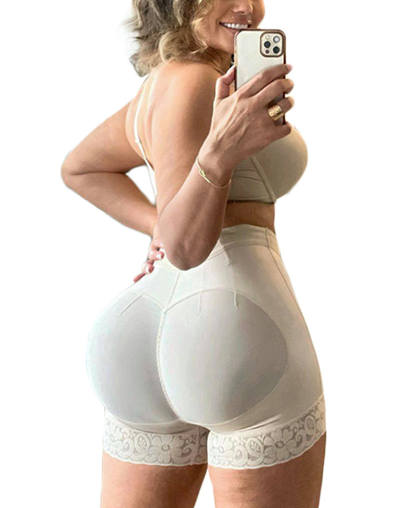 Double High Compression Butt Lifter Shorts Hourglass Body Shaper