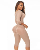 Post-surgical Use Women Body Shaper Smart Compression Fabrics Long GirdleTo the Knee