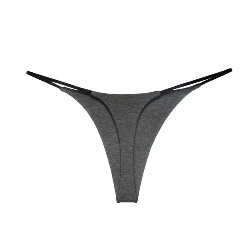 Female Solid Color T-back Thong