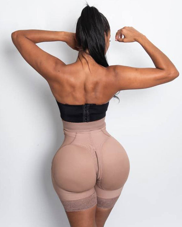 High Compression BBL Postpartum Butt lifter Butt Pads Seamless Hip Enhancer Shorts