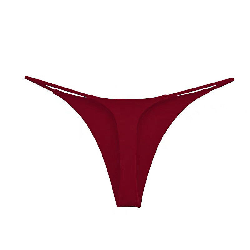 Female Solid Color T-back Thong