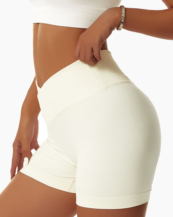 Stretch High Waist Peach Hip Lift Seamless Yoga Shorts