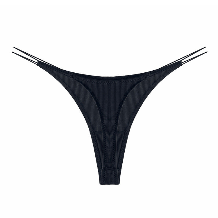 Female Breathable Double Strapes One-piece Thong