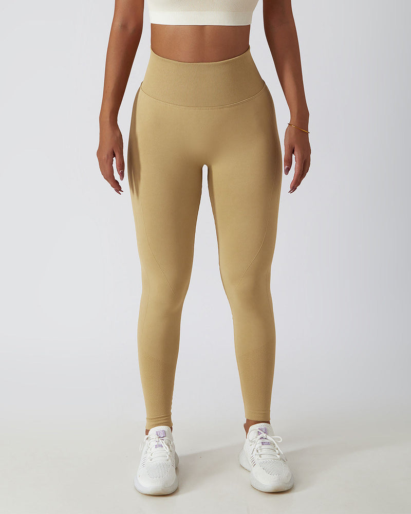 Seamless Knit Tight High Waist Breathable Sports Yoga Pants