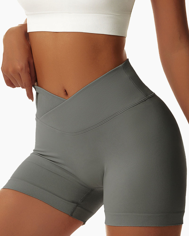 Stretch High Waist Peach Hip Lift Seamless Yoga Shorts