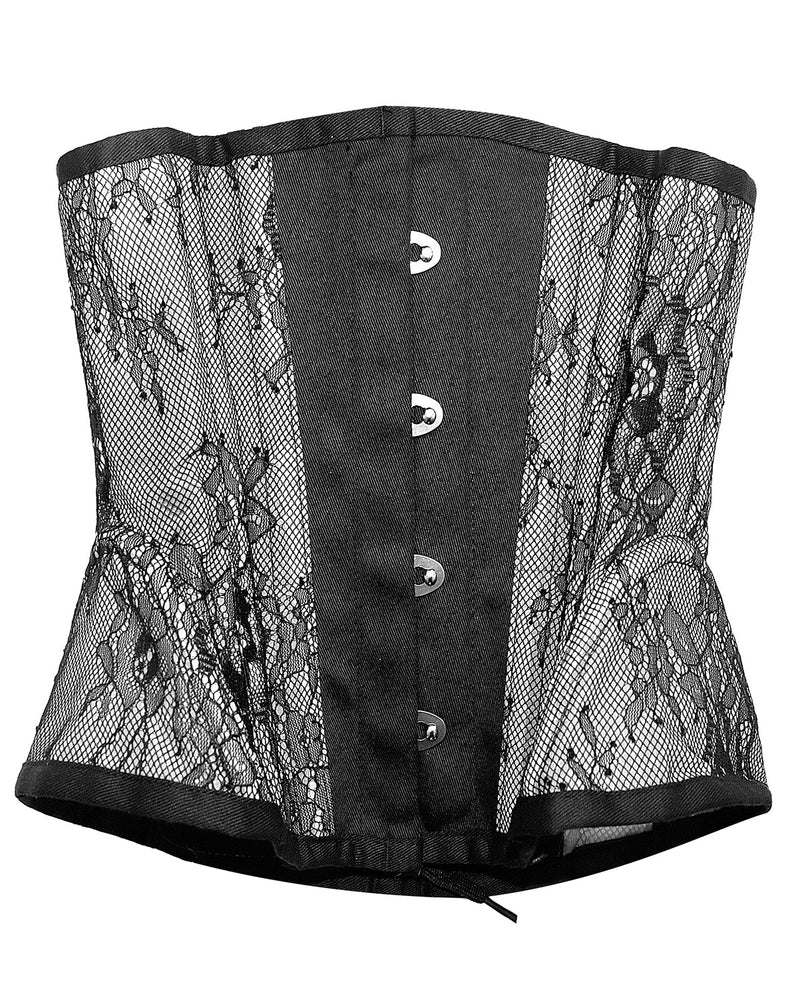 Women's Lace Up Boned Sexy Plus Size Overbust Corset Bustier Top