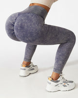 Acid Wash High Waist Sports Leggings