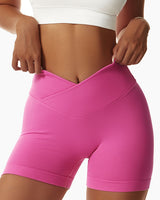 Stretch High Waist Peach Hip Lift Seamless Yoga Shorts