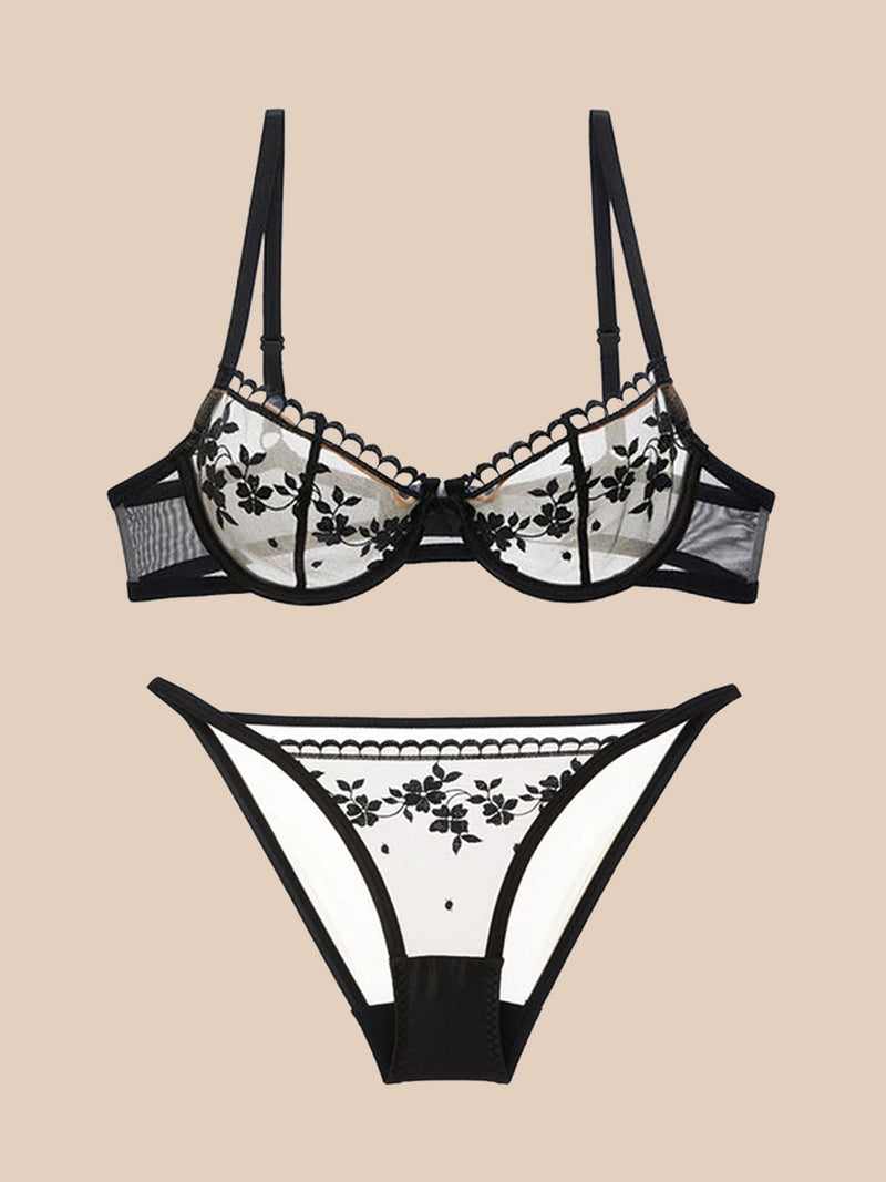 Odillia Embroidered Lingerie Set