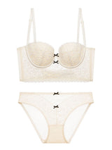 Thin French Lace Push Up Bra Set