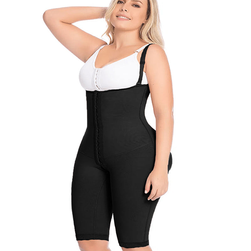 OPEN BUST TUMMY CONTROL FAJAS ADJUSTABLE HOOK AND EYE FRONT CLOSURE WOMEN SHAPEWEAR