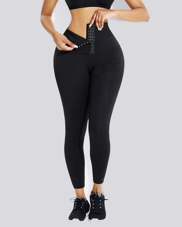 HOOKS 3 ROW High Waist Fitness Corset Leggings