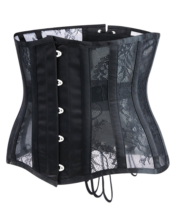 Double Heavy Spiral Steel Boned Underbust Waist Cincher Corset