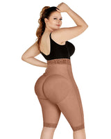 Double Compression High-Waisted Butt Lifting Shorts Knee Short And Lift Buttoks