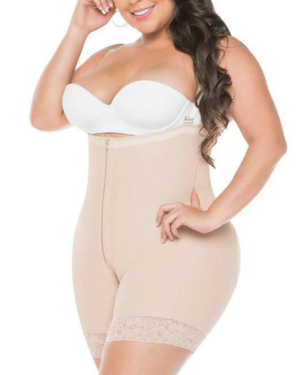 Shapewear Butt Lifter For Weight Loss Strapless Slimming Bodysuit Compression Garment Zipper Fajas