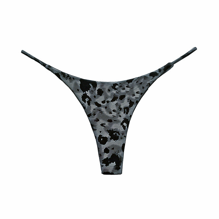 Female Leopard Print T-back Thong