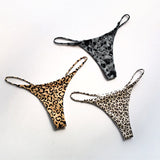 Female Leopard Print T-back Thong