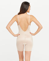 Suit Your Fancy Plunge Low-Back Mid-Thigh Bodysuit