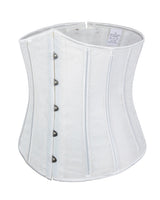 Women's Lacing Corset Top Satin Boned Overbust Body Shaper Bustier