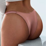 Female Glossy Dazzing Stripe T-back Underwears