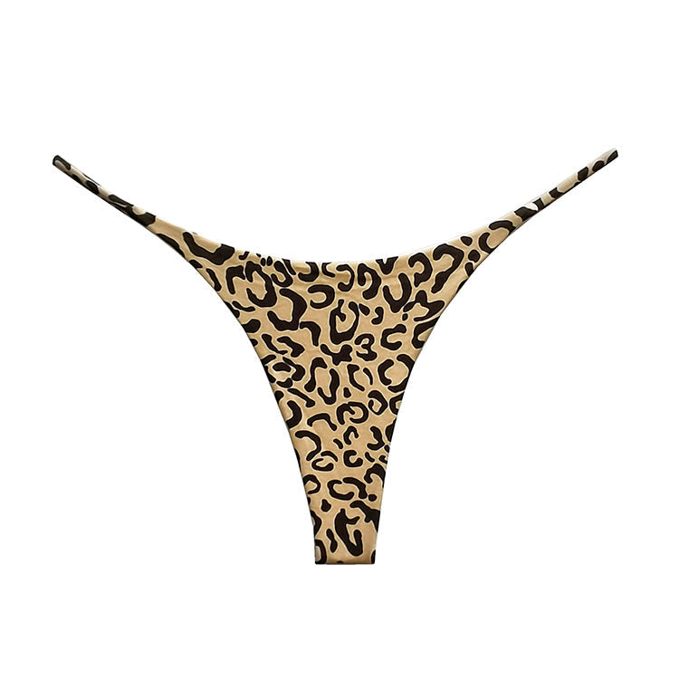 Female Leopard Print T-back Thong