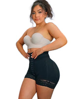 BBL Shorts Double Compression High Waisted With Mid-section Tummy Control Curvy Fit