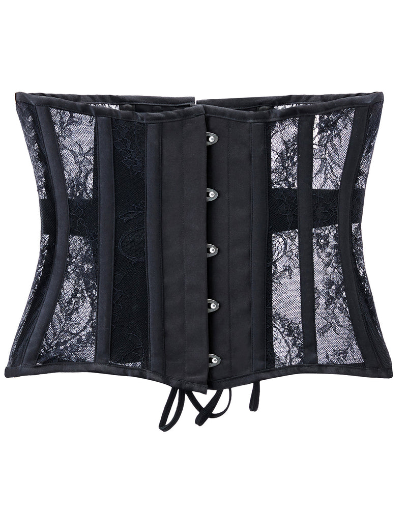 Double Heavy Spiral Steel Boned Underbust Waist Cincher Corset